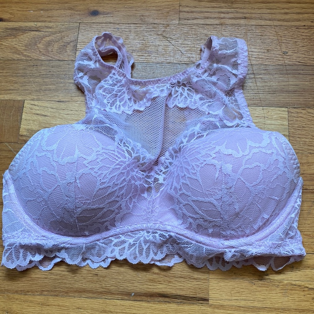 PINK HIGH NECK BRA